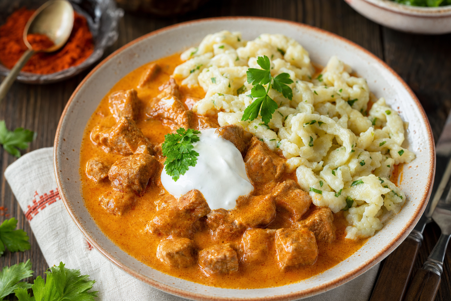 Pork Paprikash (Sertéspaprikás)